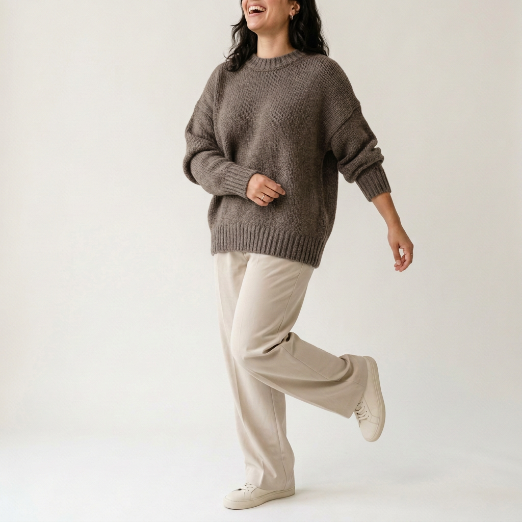 Charcoal Oversized Knit Sweater