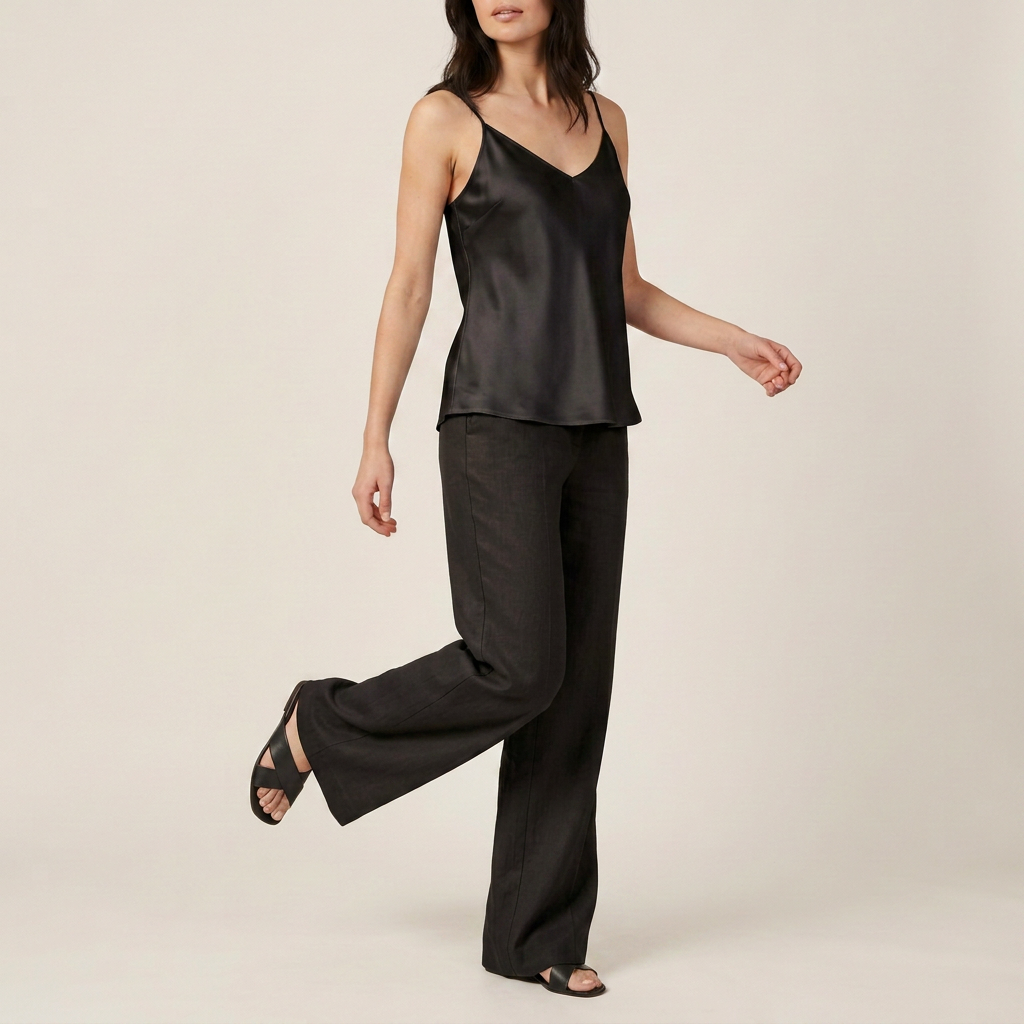 Ivory Satin Cami Blouse